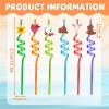 24 Pieces Western Cowboy Party Favors Cowgirl Straws Reusable Drinking Plastic Straws Kids Western Party Supplies for Birthday Baby Shower view 2