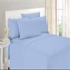 100% Organic Cotton 1200 Thread Count Olympic Queen(66"x80") Light Blue Sheet Set | Sateen Weave |Hotel Luxury Bedding 4 Piece Sheet Sets| Breathable & Soft | Fits Upto 13" Deep Pocket Mattress. view 1