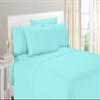 100% Organic Cotton 1200 Thread Count California King(72"x84") Aqua Blue Sheet Set | Sateen Weave |Hotel Luxury Bedding 4 Piece Sheet Sets| Breathable & Soft | Fits Upto 22" Deep Pocket Mattress. view 1