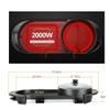 Topteng 2 in 1 Hot Pot Grill, Portable Electric Hot Pot Indoor Barbecue Grill Non-Stick Teppanyaki Pan Shabu Shabu Hot Pot Korean BBQ Grill view 2