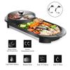 Topteng 2 in 1 Hot Pot Grill, Portable Electric Hot Pot Indoor Barbecue Grill Non-Stick Teppanyaki Pan Shabu Shabu Hot Pot Korean BBQ Grill view 4