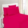 100% Organic Cotton 1200 Thread Count Queen(60"x80") Hot Pink Sheet Set | Sateen Weave |Hotel Luxury Bedding 4 Piece Sheet Sets| Breathable & Soft | Fits Upto 20" Deep Pocket Mattress. view 1