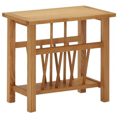 QZZCED Magazine Table,Nightstand, Telephone Table, Bedside Sofa Table, for Living Room, Entryway, Hallway, Kitchen, Bedroom,with one shelf17.7"x10.6"x16.5" Solid Oak Wood