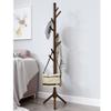 SHATONG Multifunctional Freestanding Bamboo Coat and Hat Rack Hall Tree Entryway Bamboo Look with 8 Hooks Super Easy Assembly No Tools Required for Home or Office,Multi-Color Optional view 1