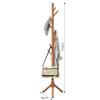 SHATONG Multifunctional Freestanding Bamboo Coat and Hat Rack Hall Tree Entryway Bamboo Look with 8 Hooks Super Easy Assembly No Tools Required for Home or Office,Multi-Color Optional view 2