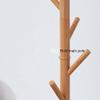 SHATONG Multifunctional Freestanding Bamboo Coat and Hat Rack Hall Tree Entryway Bamboo Look with 8 Hooks Super Easy Assembly No Tools Required for Home or Office,Multi-Color Optional view 4