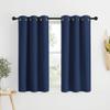 NICETOWN Blackout Curtains & Drapes for Kitchen - Thermal Insulated Solid Grommet Top Blackout Panels/Draperies for Bedroom/Living Room (Navy, 1 Pair, 34 x 50 Inch) view 1