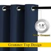 NICETOWN Blackout Curtains & Drapes for Kitchen - Thermal Insulated Solid Grommet Top Blackout Panels/Draperies for Bedroom/Living Room (Navy, 1 Pair, 34 x 50 Inch) view 2