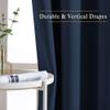 NICETOWN Blackout Curtains & Drapes for Kitchen - Thermal Insulated Solid Grommet Top Blackout Panels/Draperies for Bedroom/Living Room (Navy, 1 Pair, 34 x 50 Inch) view 4