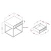 BOWERY HILL Contemporary Metal 1-Drawer End Table in Walnut view 3