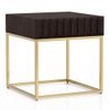 BOWERY HILL Contemporary Metal 1-Drawer End Table in Walnut view 4