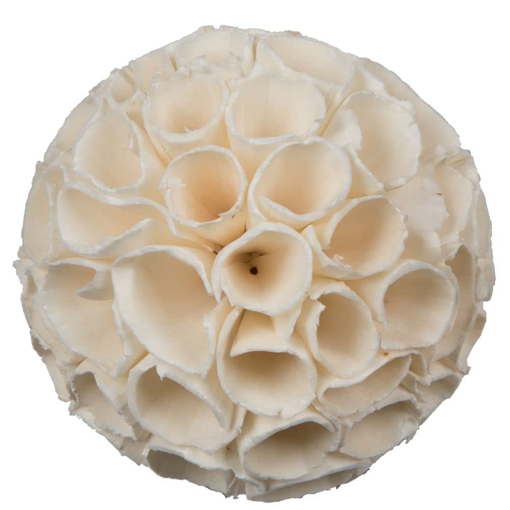Natural Botanicals Sola Crape Ball by VICKERMAN: 3.2" x 3.2" x 3.2", Pack of 25