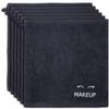 White Classic Bleach Safe Black Makeup Washcloths for Face Cleansing, 6 Pack - Super Soft Luxury Cotton Black Makeup Towels, Highly Absorbent and Quick Dry, All Makeup Remover Cloth | 13 x 13 view 3