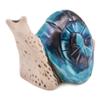 Polmedia Polish Pottery Snail Figurine - Blue Pattern Made in Poland view 1