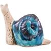 Polmedia Polish Pottery Snail Figurine - Blue Pattern Made in Poland view 2