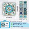Tile Stickers Wall Decor Bathroom Kitchen Wall Sticker Waterproof PVC Decoration Stickers - 2D Sticker with Retro Design in Mosaic Style (Style-7, 8 x 8 Inch) view 2