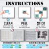 Tile Stickers Wall Decor Bathroom Kitchen Wall Sticker Waterproof PVC Decoration Stickers - 2D Sticker with Retro Design in Mosaic Style (Style-7, 8 x 8 Inch) view 4