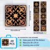 Tile Stickers Wall Decor Bathroom Kitchen Wall Sticker Waterproof PVC Decoration Stickers - 2D Sticker with Retro Design in Mosaic Style (Style-4, 8 x 8 Inch) view 2