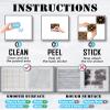 Tile Stickers Wall Decor Bathroom Kitchen Wall Sticker Waterproof PVC Decoration Stickers - 2D Sticker with Retro Design in Mosaic Style (Style-4, 8 x 8 Inch) view 4