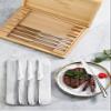 Cangshan 1027044 Rain II Series 8-Piece 420 Stainless Steel Forged Steak Knife Set in Bamboo Storage Chest view 4