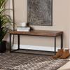 Baxton Studio Bardot Benches, Walnut Brown/Black view 1
