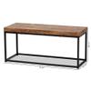 Baxton Studio Bardot Benches, Walnut Brown/Black view 2