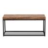 Baxton Studio Bardot Benches, Walnut Brown/Black view 4