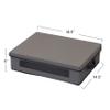 Household Essentials Platter Storage Chest, Gray view 3