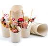 basil & sky Charcuterie Cups 14oz | Appetizer for French Fries, Candy, Popcorn Pack of 50 Fry Holder Bamboo Disposable Paper Snack view 1