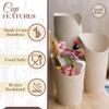 basil & sky Charcuterie Cups 14oz | Appetizer for French Fries, Candy, Popcorn Pack of 50 Fry Holder Bamboo Disposable Paper Snack view 4