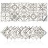 Tile Stickers Wall Decor Bathroom Kitchen Wall Sticker Waterproof PVC Decoration Stickers - 2D Sticker with Retro Design in Mosaic Style (Style-8, 8 x 8 Inch) view 1
