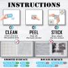 Tile Stickers Wall Decor Bathroom Kitchen Wall Sticker Waterproof PVC Decoration Stickers - 2D Sticker with Retro Design in Mosaic Style (Style-8, 8 x 8 Inch) view 4
