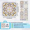 Tile Stickers Wall Decor Bathroom Kitchen Wall Sticker Waterproof PVC Decoration Stickers - 2D Sticker with Retro Design in Mosaic Style (Style-5, 6 x 6 Inch) view 2