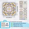 Tile Stickers Wall Decor Bathroom Kitchen Wall Sticker Waterproof PVC Decoration Stickers - 2D Sticker with Retro Design in Mosaic Style (Style-5, 8 x 8 Inch) view 2