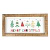 11.75" Framed Merry Christmas Trees Metal Wall Sign view 1