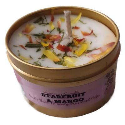 God's Bath & Body Anointed Gifts - Starfruit & Mango - 4oz metallic tin can with lid