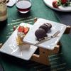 2-Tier Ceramic Cake Stand Dessert Display Stand Food Server Display Holder Cake Stands Cupcake Traysdessert Serving Tray (Color : White, Size : 28.5 * 23 * 12cm) view 4
