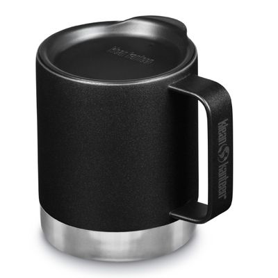 Klean Kanteen Camp Mug - Insulated Travel Mug Made from Stainless Steel - Dishwasher-Safe Coffee Mug - BPA-Free - Black, 12 oz