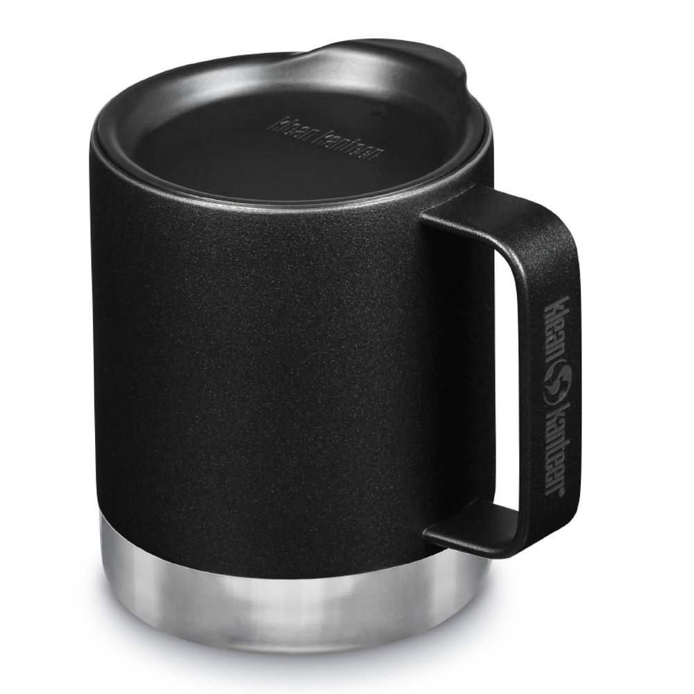 Klean Kanteen Camp Mug - Insulated Travel Mug Made from Stainless Steel - Dishwasher-Safe Coffee Mug - BPA-Free - Black, 12 oz