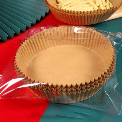 75PC Air Fryer Paper Liners Oil Absorption Non-Stick Disposable Air Fryer Liners Kitchen Paper Basket Unperforated Round Paper Air Fryer Liners for Baking Roasting Microwave