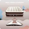 Ciays Air Mattress with Built-in Pump, 16" Elevated Blow Up Mattress with Carrying Bag for Home and Camping, Flocked Top Inflatable Air Bed for Guests, Family, Queen, Brown view 3