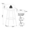 Bar Stools Swivel Counter Height Bar Stools with Black Metal Leg Velvet Upholstered Padded Island Chairs with Back for Kitchen, Pub, Coffee, Shop, White, 25.6 in view 3