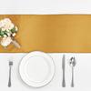 10-Pack Old Gold Satin Table Runner 12 x 108 Inch Long Bright and Smooth Silk Fabric Table Runner for Wedding Banquet Birthday Party Decoration view 2