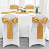 10-Pack Old Gold Satin Table Runner 12 x 108 Inch Long Bright and Smooth Silk Fabric Table Runner for Wedding Banquet Birthday Party Decoration view 4