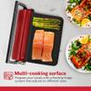 Holstein Housewares 2-Slice Electric Griddle, Non-Stick Sandwich Maker with Adjustable Temperature, Cool-Touch Handle, Metallic Red view 2