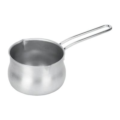 Pearl Metal HB-6325 Satina Milk Pan, 5.5 inches (14 cm), Urn Shape, Stainless Steel, With Scale, Made in Japan, Induction Compatible