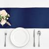 10-Pack Navy Blue Satin Table Runner 12 x 108 Inch Long Bright and Smooth Silk Fabric Table Runner for Wedding Banquet Birthday Party Decoration view 2