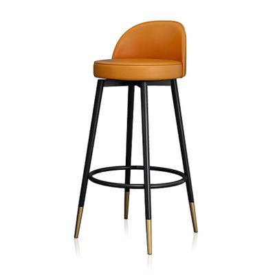 LOUFOU Bar Stools Kitchen Counter Barstools with Back and Footrest PU Leather Counter Height Stool Chairs 360 Swivel Dining Chair for Pub Coffee Home Dinning Kitchen