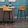 LOUFOU Bar Stools Kitchen Counter Barstools with Back and Footrest PU Leather Counter Height Stool Chairs 360 Swivel Dining Chair for Pub Coffee Home Dinning Kitchen view 2