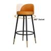 LOUFOU Bar Stools Kitchen Counter Barstools with Back and Footrest PU Leather Counter Height Stool Chairs 360 Swivel Dining Chair for Pub Coffee Home Dinning Kitchen view 4